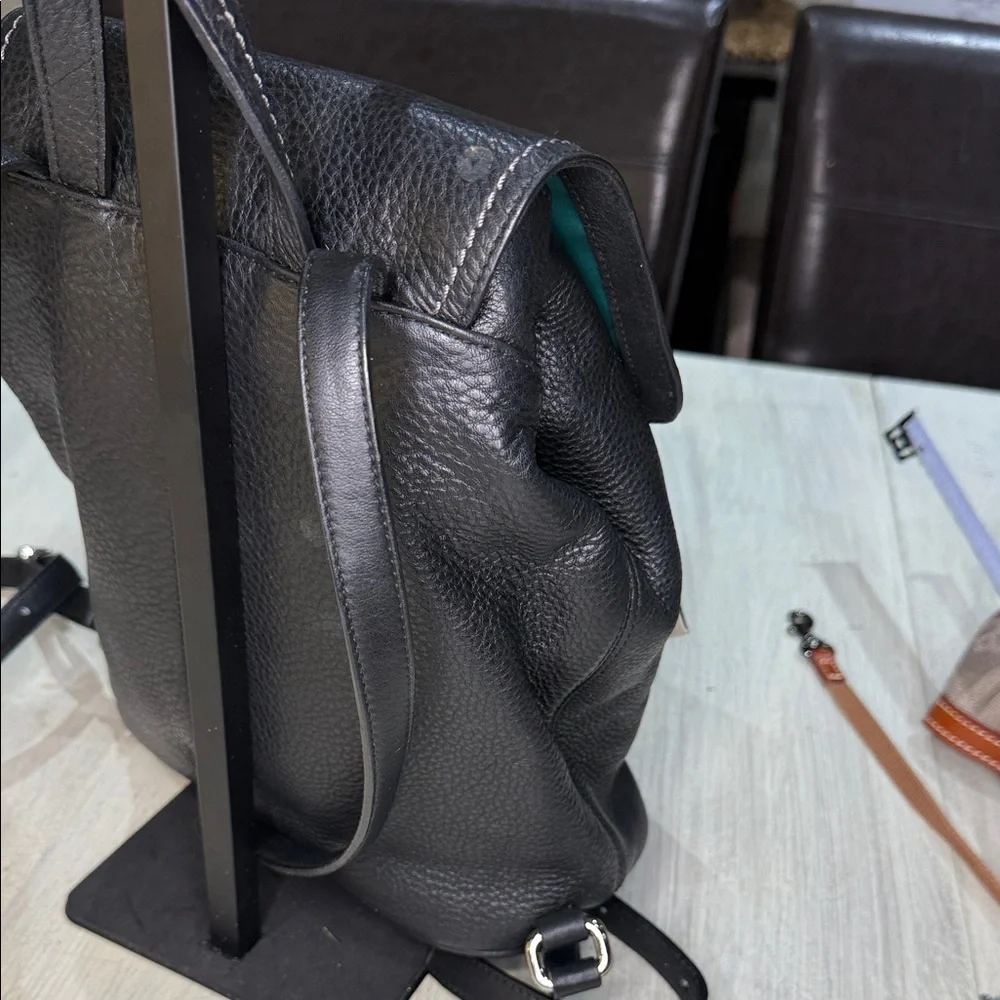Vintage Coach Black Leather Daypack- EUC